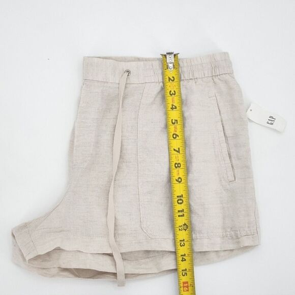 Gap Shorts Size XXL WomensFlax Beige Pull On Linen Utility High Waist Drawstring - Picture 5 of 7
